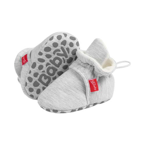 Baby Booties Organic Cotton Muslin Newborn Baby Slippers Baby Boy Booties, Infant Girl Booties, 6-12 months, 0-6 Months, 12-18 Months, 0-3 Months, 18-24 Months, Toddler Shoes Gray 0-6 Months