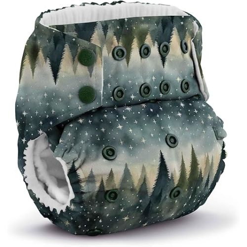 Kanga Care Rumparooz G3 Stay Dry Cloth Diaper Reusable One Size Pocket Diaper Patented Inner Double Gusset 2 pcs Microfiber Insert Soaker (6-55+ lbs) - Stargazing