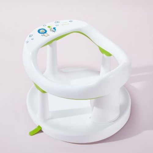 Angel Sar Baby Bath Seat, Newborn Shower Chair Bathtub Seat Cushion with Wrap-Around Support, White, for 6 Months & Up