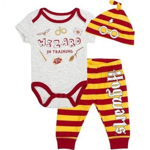 Kids Harry Potter Wizard In Training 3-Piece Bodysuit Set