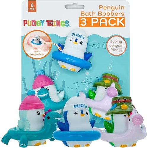 Penguin Bath Bobbers, Bath Toy for Babies and Toddlers, 6+ Months, Set of 3