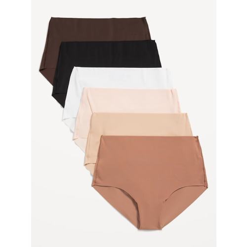 High-Waisted No-Show Brief Underwear 6-Pack