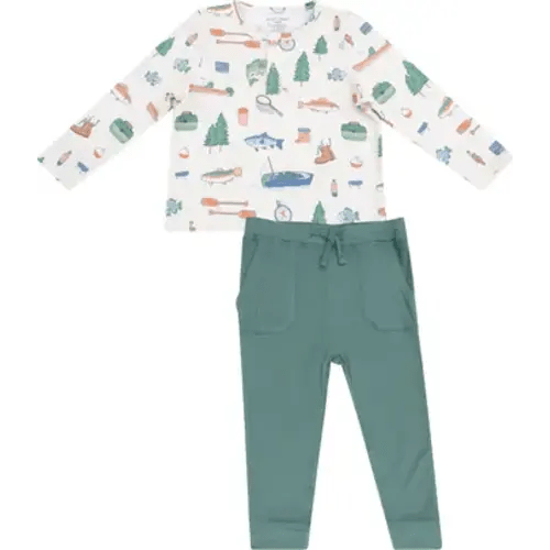 Kids' Fishing Things Henley & Joggers Set, 6-12M