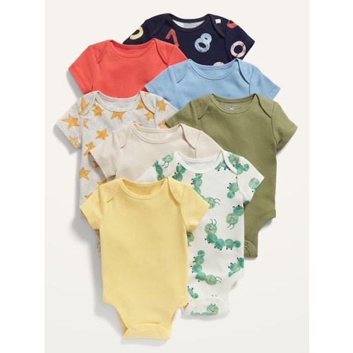 Unisex Short-Sleeve Bodysuit 8-Pack for Baby