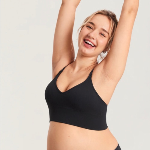 Ribbed V Neck Nursing Bralette