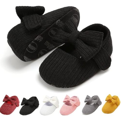 Ohwawadi Infant Baby Boys Girls Slippers Cozy Fleece Booties Soft Bottom Warm Cartoon Socks Newborn Crib Shoes