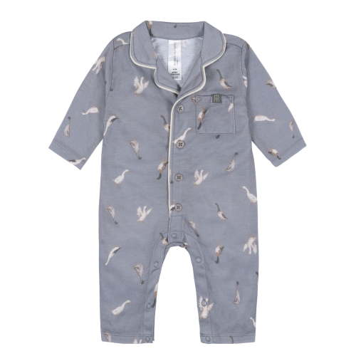 Modern Moments by Gerber Neutral Pajama Romper with Pocket, Sizes 0/3 Months - 18 Months