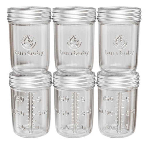 6oz Glass Breast Milk Storage Containers - 6 pack