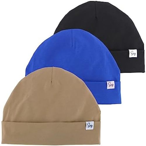 Jersey Beanie Hat for Newborn Baby Boys Girls Silky Satin Lined Hats Bonnet Toddler Infant Little Kids Beanies Caps
