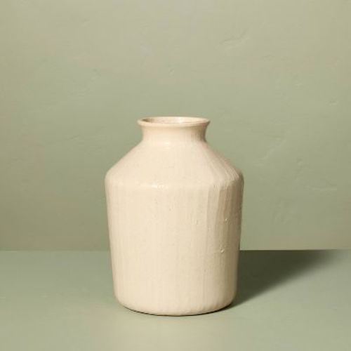 9" Textured Ceramic Decorative Vase - Hearth & Hand™ with Magnolia