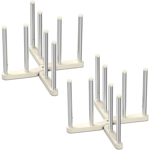 Reusable Storage Bag Drying Rack, Retractable Metal Bottle Drying Rack,Collapsible Cup Draining Rack for Water Bottles, Mason Jars,Mugs,Glass and Sports Bottle (2 PCS)