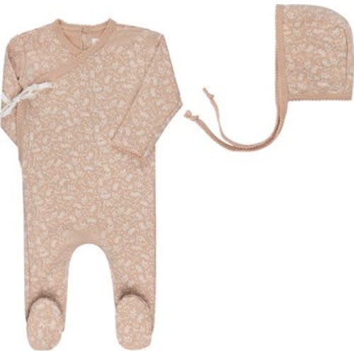 Modal French Terry Vine Collection - Footie + Bonnet, 1M