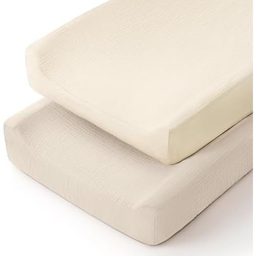 lulumoon Muslin Changing Pad Cover: Baby Diaper Changing Table Pad Cover - Changing Pad Sheets for Girls Boys