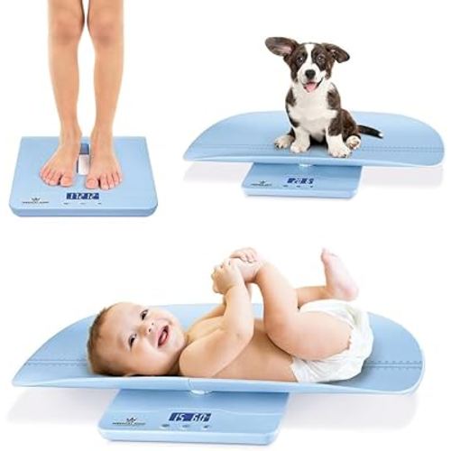 Amazon.com: Digital Baby Scale - Multi-Function Infant Scale, Toddler Scale & Pet Scale with Collapsible Weighing Tray - Hold Function, 4 Weighing Modes, Backlit LCD Display, Auto-Off, 200 lbs Max : Baby