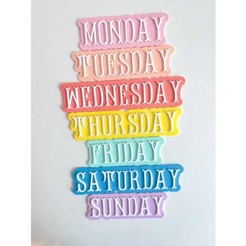 Days of week Magnets | Subject Magnets | Back to school | Teacher | Whiteboard Decor | Office | Classroom | Weekday Planner | Organized