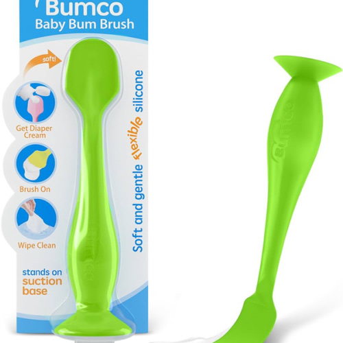 Bumco Baby Bum Brush - BPA-Free Diaper Cream Spatula with Suction Cup Base