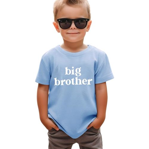 Big Brother Shirt Toddler Baby Boy Promoted to Big Brother Announcement Tshirt Kids Short Sleeve Clothes