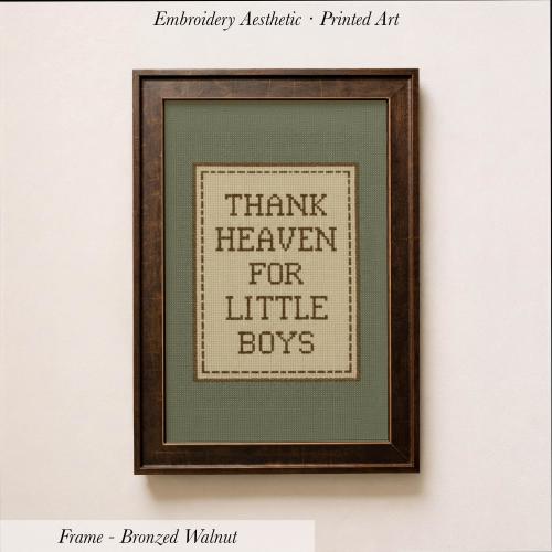 Thank Heaven For Little Boys Print ∙ Vintage Nursery Wall Art ∙ 1955