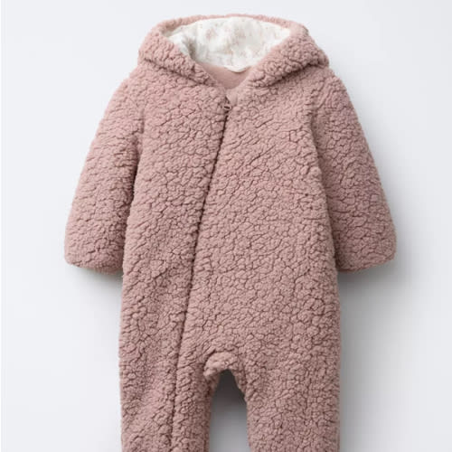 POLAR FLEECE ROMPER - Dusty pink | ZARA United States