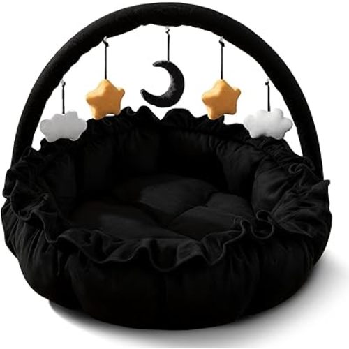 3-in-1 Baby Play Gym, Baby Play Mats for Floor, Plush and Thick Tummy Time Mat with 5 Sensory Toys for Infants, Large Babies Activity Center for Newborn Baby Shower Gift Pink, Ball Pit, Pet Cushion