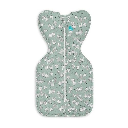 Love to Dream Swaddle UP, Baby Sleep Sack,Self-Soothing Swaddles for Newborns,Improves Sleep,Snug Fit Helps Calm Startle Reflex,New Born Essentials for Baby,1.0 TOG,Newborn 5-8.5lbs, Chicken Run Olive