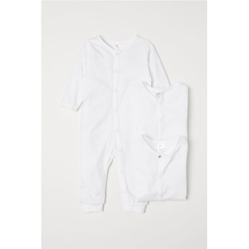 3-pack Cotton Jumpsuits - White - Kids | H&M US