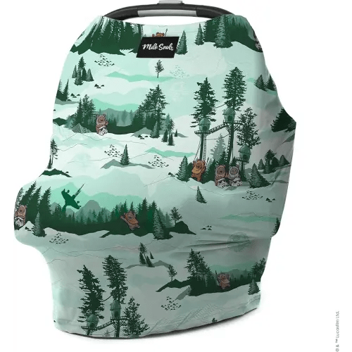 Milk Snob Star Wars Original 5-in-1 Cover - Nursing Cover for Breastfeeding - Baby Car Seat Cover, Carseat Canopy & Stroller - Essential All-in-One Cover - Gift for Mom, Baby (Endor Escape)