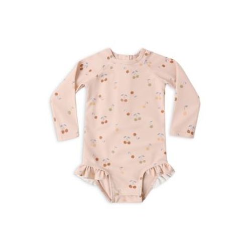 Girls' Olivia Cherry Print Rashguard One-Piece Swimsuit - Baby