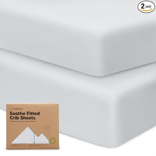 KeaBabies 2-pk Organic Cotton Crib Sheets for Boys Girls 52x28 (Hazy) | Fitted Crib Mattress Sheet Neutral, Breathable Cover for Baby Bed Set, Toddler Mattress, Soft & Cute Prints
