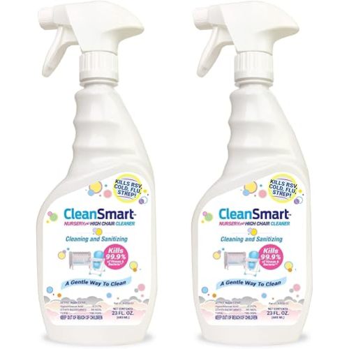 CleanSmart Nursery & High Chair Cleaner, Hypochlorous Acid, 23 oz (2 pack)