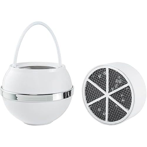 Crystal Quest Bath Ball & Replacement Filter Cartridge Bundle - Water Filter System-Reduce Contaminants for Softer &Smoother Skin-Effortless & Quick Installation| Bundle and Save (White)