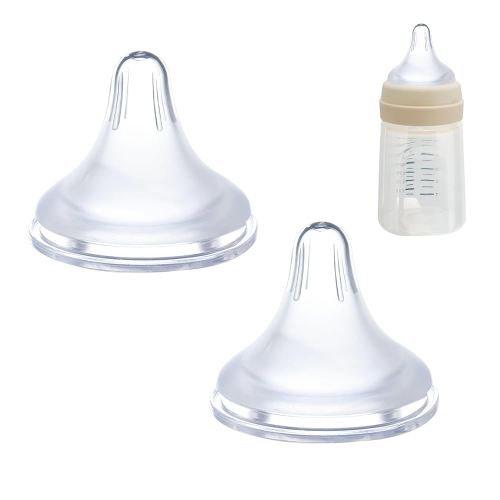 Bottle Nipples Compatible with Spectra with Baby Safe Soft Silicone,Medium Flow Nipples for Bottles Compatible with Spectra,Size 0-12 Month,2PCS (M)