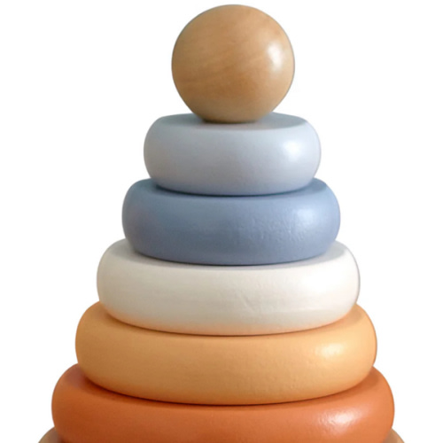 Wooden Rainbow Stacking Toy - A Colorful, Creative, and Engaging Learn – GrowGo Kids