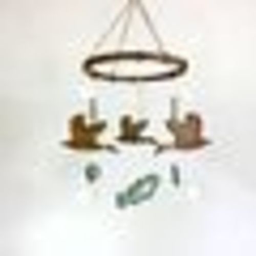 Duck and Bass Wooden Crib Mobile - Freshwater Fishing and Hunting Nursery - Largemouth Bass, Fishing Hooks, Lure, Ducks, baby shower gift