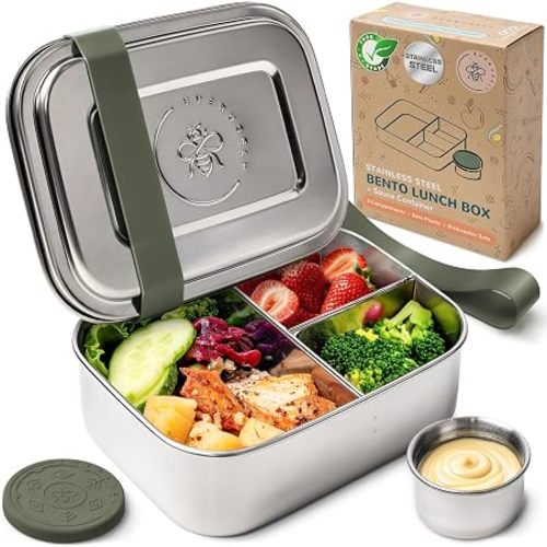Stainless Steel Lunch Box + Condiment Container