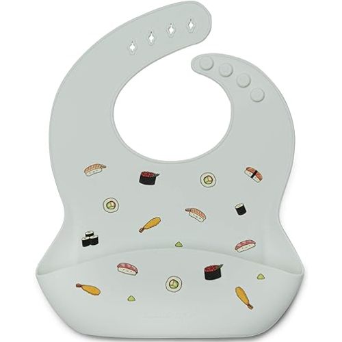 Loulou Lollipop Soft, Waterproof Silicone Feeding Bib for Babies and Toddlers