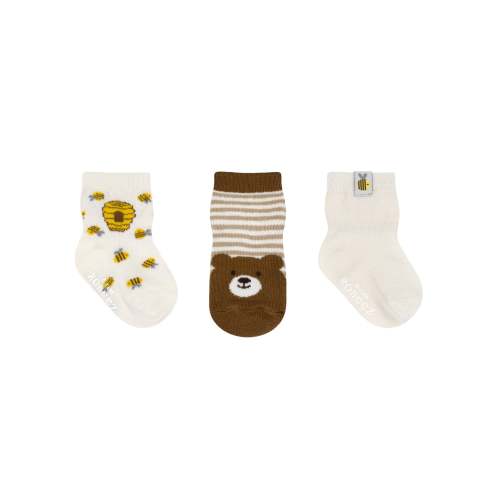 Oh Honey 3-Pack Baby Socks in Tan – Robeez