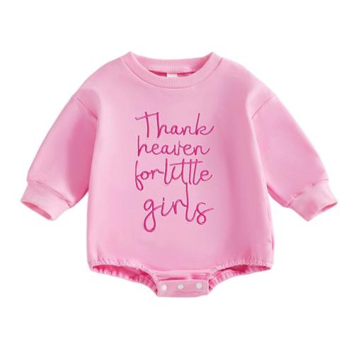 Infant Baby Girls Fall Winter Romper Letter Embroidery Long Sleeve Round Neck Bubble Jumpsuit 0-18 Months - TikTok Shop | Holiday Sales TikTok Shop
