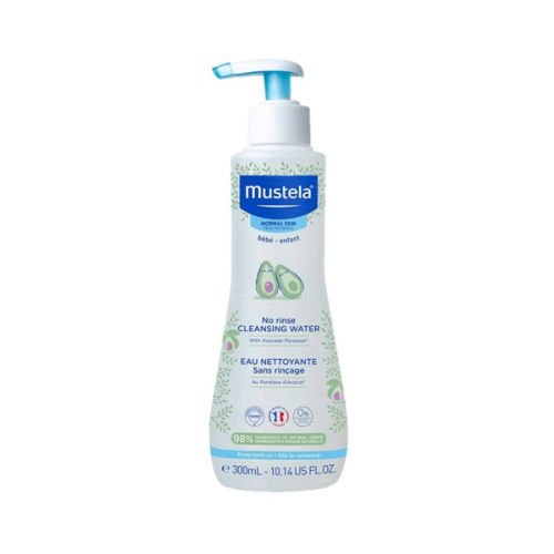 Mustela Baby Cleansing Water - No-Rinse Micellar Water - with Natural Avocado & Aloe Vera - for Baby's Face, Body & Diaper - 1 or 2-Pack - Various Sizes