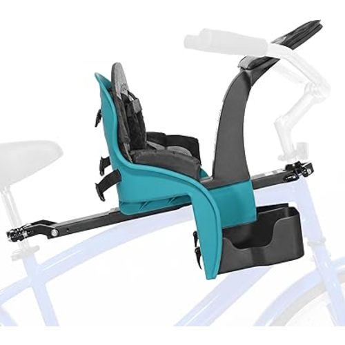 KaZAM Front-Mounted Child Bike Seat – Kangaroo & Wallaby Models with Padded Front Bumper/Dashboard, 5-Point Harness & Adjustable Footrests for Family Biking Adventures