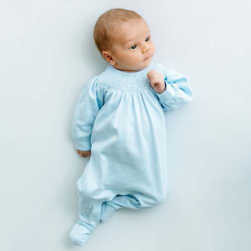 Walker's Classics Bishop Footie - Light Blue – Magnolia Baby