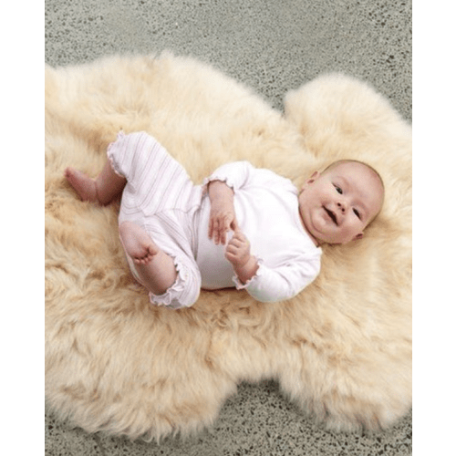 Ecowool Sheepskin Baby Rug - Long Wool Warm Honey **