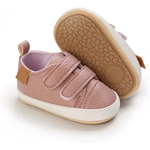 Clowora Baby Boys Girls Shoes Non-Slip Rubber Sole Sneakers Infant First Walking Toddler Crib Shoes Newborn Loafers Flats.