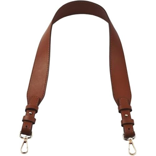 1.5 Inch Wide PU Leather Purse Strap Replacement with Alloy Clasps 30.7 Inch Brown PU Leather Long Shoulder Bag Handbags Strap for Women Crossbody Bag DIY Making Supplies