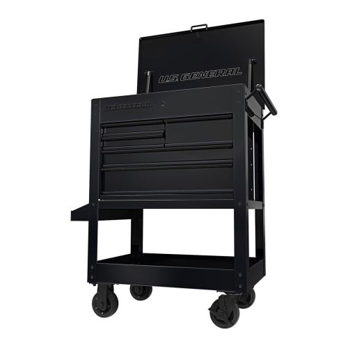 30 in., 5-Drawer Mechanics Cart, Black
