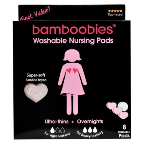 Bamboobies Nursing Pad Value Pack - Pale Pink (8pk)