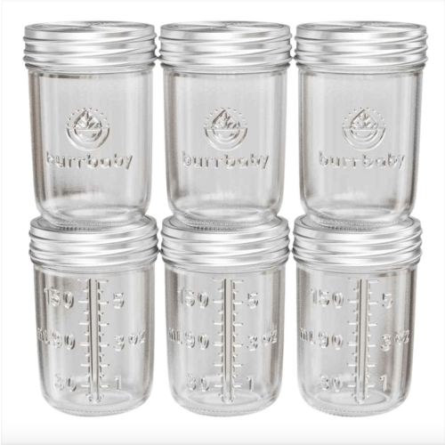 6oz Glass Breast Milk Storage Containers