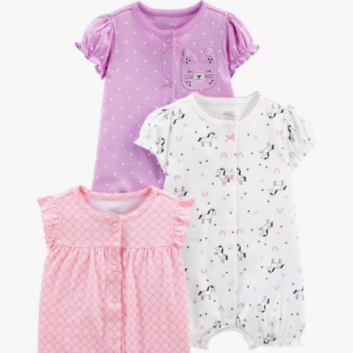 Simple Joys by Carter's Baby Boys 3 pack Snap up Rompers