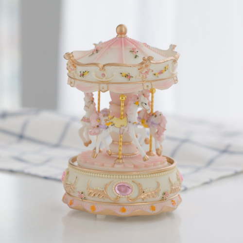 LOVE FOR YOU gift packaging music box carousel unicorn for baby girls, female friends, female mothers, children, daughters, granddaughters, anniversaries, Christmas gifts