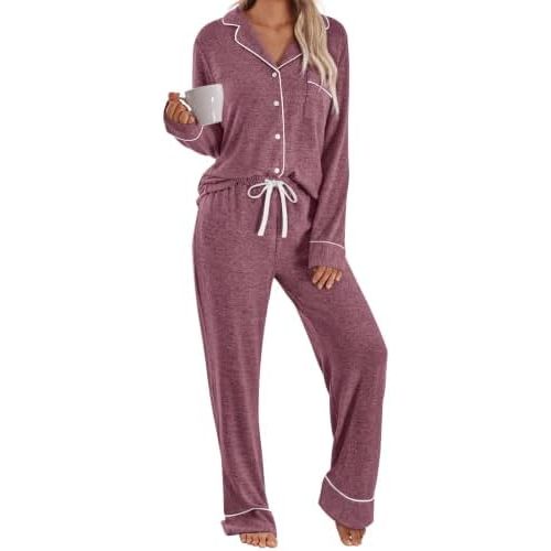 LILLUSORY Women's Long Sleeve Pajama Sets Lounge 2 pieces 2026 Fall
